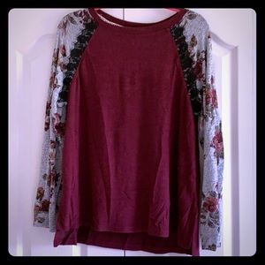 Baseball tee style sweater